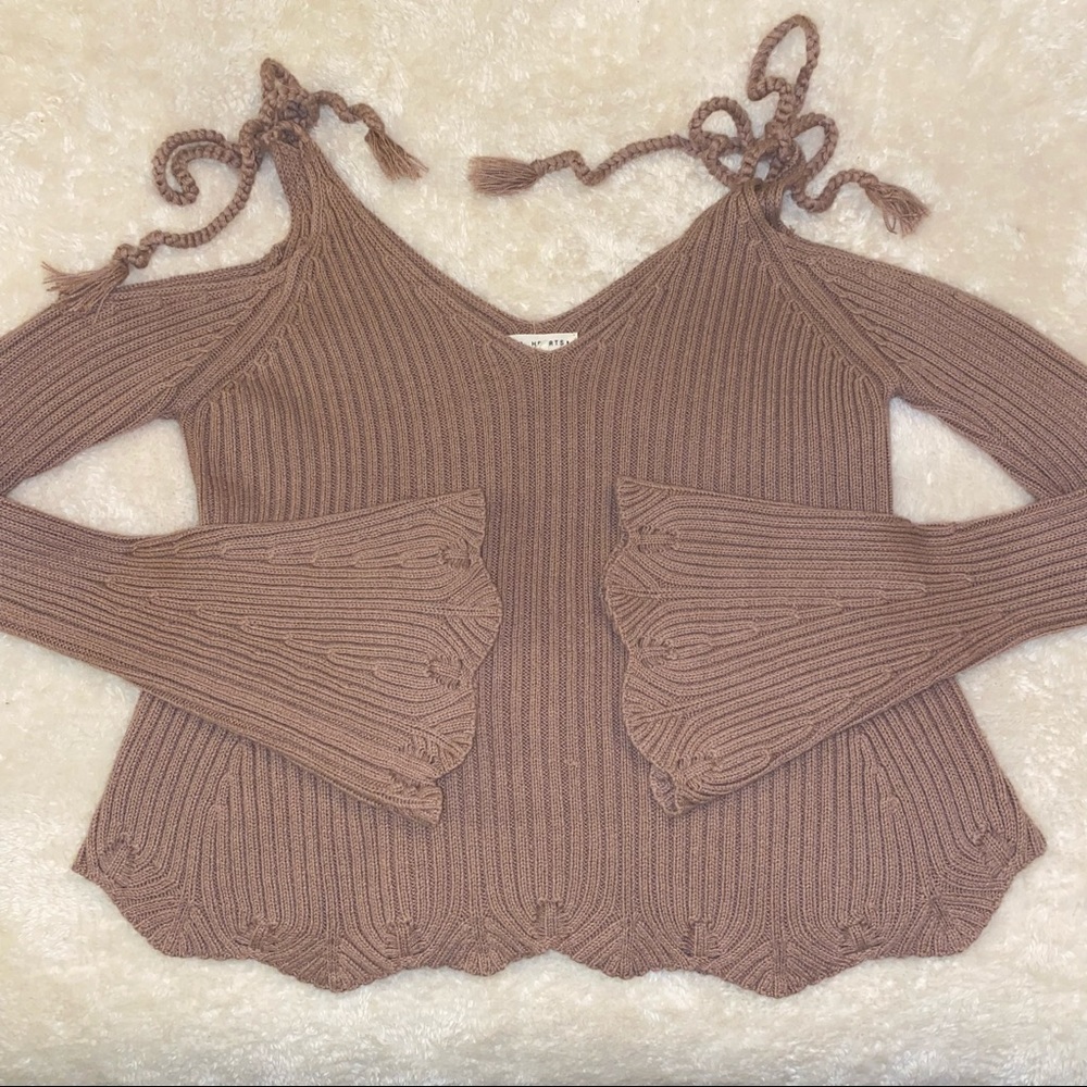 LA Hearts Women’s Open-Shoulder Sweater Size S